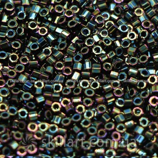 Бисер DBC-3 Miyuki Delica Beads Cut 11/0 (рубка, черный радужный)